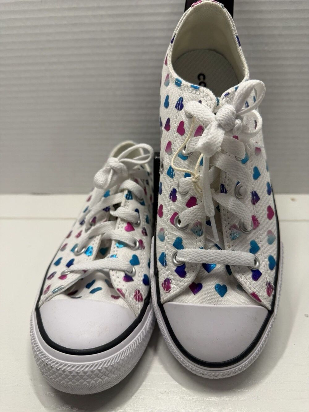 Converse Girl's CTAS OX White/Multicolor Sneakers 2Y A03391F